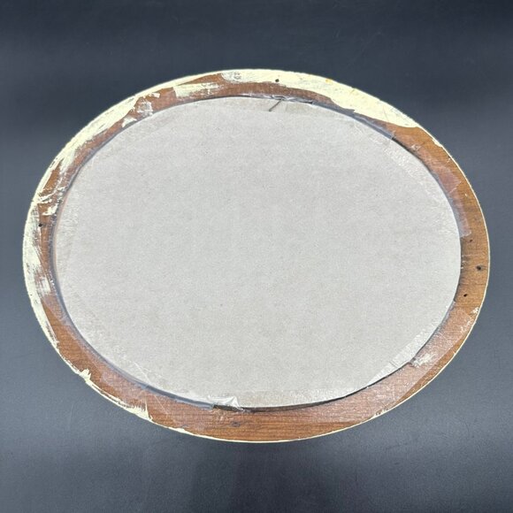 Vintage Baby Picture Convex Domed Glass Wooden Oval Frame Wall Hanging Decor - Picture 4 of 8